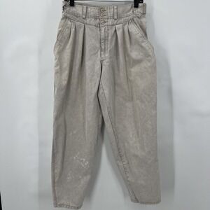 Bugle Boy vintage acid wash pleated high waisted harem mom jeans women 90s 30x28